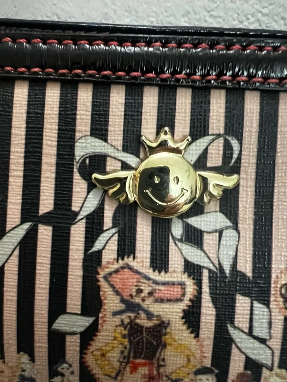 Sonovi London Illustrated Fashion‎ Scene Shoulder Bag Striped Y2K Novelty Purse